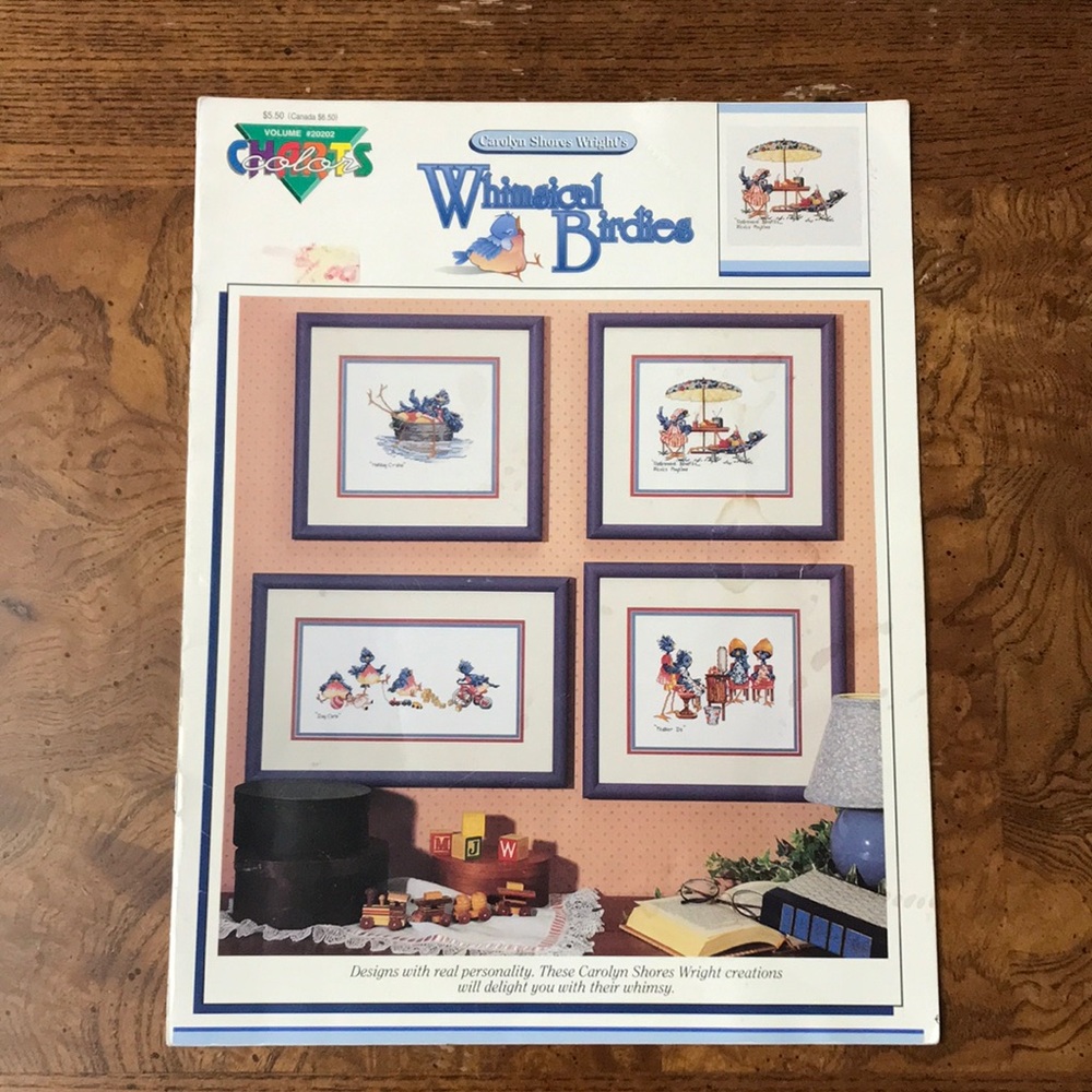 Whimsical Birds Cross stitch by Carolyn Shores Wright Color Charts # 20202